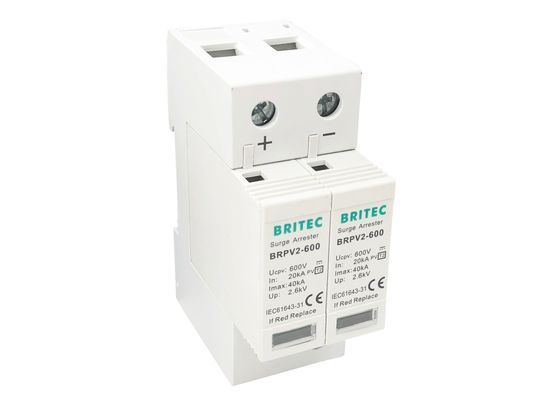 2 pararrayos solares enchufables de la oleada de poste 600V para el inversor solar