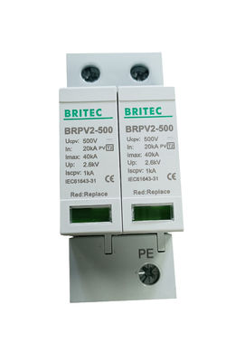 BRPV2 500 PV Surge Arrester DC12V 24V 48V 500V 690V 800V 1000V Dispositivo de protección contra sobretensiones
