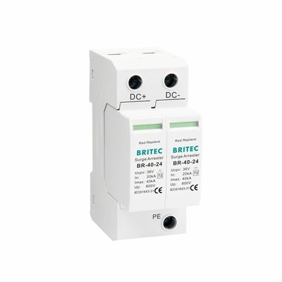 BR-40 24 Tipo 2 Protector contra sobretensiones fotovoltaicas 36V Protección y 5 años de garantía Sistemas solares tipo 2 SPD CC