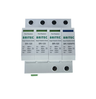 BR-120 Protector de sobretensiones tipo 2 para sistemas eléctricos Certificado TUV/CE/CB/IEC