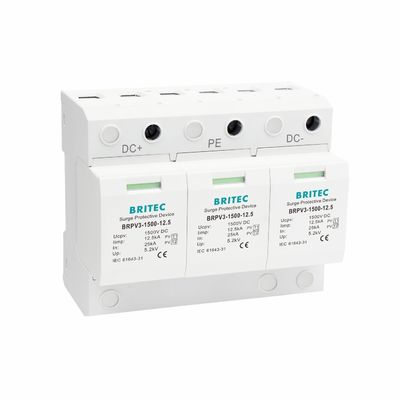 BRPV3-1500-12.5 DC SPD 12.5ka arrestor de sobretensiones eléctricas 1500V DC SPD protección contra sobretensiones t1 t2 dc