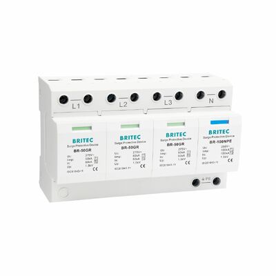 BR-50GR 3+1 OEM ODM intervalo de chispas 50ka Dispositivo de protección contra sobretensiones de baja tensión eléctrica Clase 1 Arrester de sobretensiones tipo 1 spd Dispositivos de protección contra sobretensiones tipo 1 SPD Red de distribución eléctrica de baja tensión LV