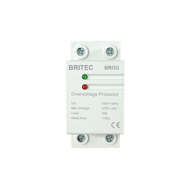 BROU-40 Overvoltage Protector 40A 63A 230V Current Voltage Protector Din Rail Adjustable Over and Under Voltage Protector