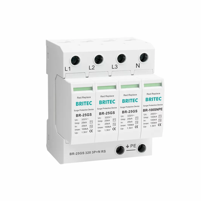 TUV BR-25GS 25kA 3P+N Type 1+2 Surge Protective Device for TT and TNS Systems