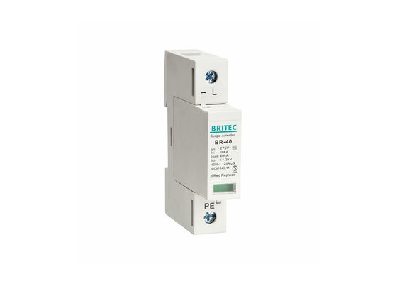 40kA Máxima corriente de descarga Tipo 2 Dispositivo de protección contra sobretensiones con montaje en rieles DIN de 35 mm y protección IP20