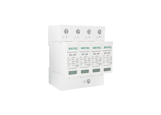 Protector contra sobretensiones de baja tensión de tipo termoplástico UL94-V0 4p
