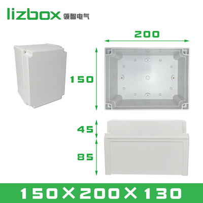 TY-8025085 Cajas de conexión eléctrica al aire libre de plástico ABS Proyecto de unión IP66 Caja de interruptores de recinto
