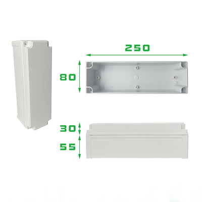 TY-8025085 Cajas de conexión eléctrica al aire libre de plástico ABS Proyecto de unión IP66 Caja de interruptores de recinto