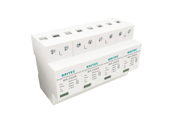 CE TUV 50KA Protector contra las sobretensiones de cambio de 4 polos