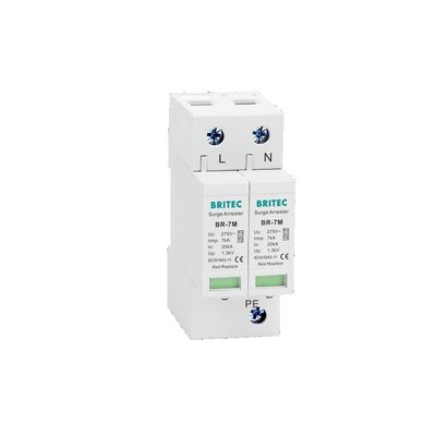 Protector de sobretensiones de los movimientos del pararrayos del dispositivo protector de la oleada de BR-7M 3P 7ka T1+T2 SPD