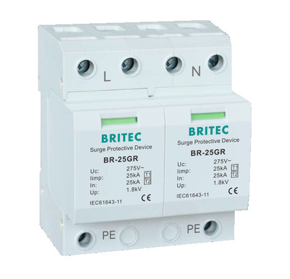 BR-25GR 4P Dispositivo de protección contra sobretensiones Spd Protector de sobretensiones spd de tipo 440V arrester de sobretensiones 275v protector contra sobretensiones eléctricas