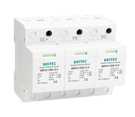 BRPV3-1000 12.5 DC SPD Pv Dc Dispositivo de protección contra sobretensiones Dc Supresor de sobretensiones