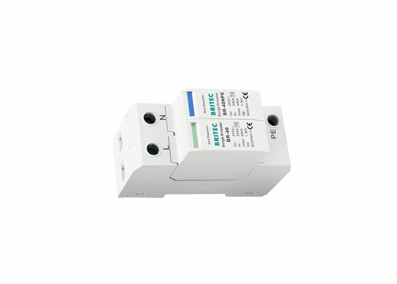 TVSS 150V/275V/320V/385V/440V 40KA Din Protección contra el relámpago de energía ferroviaria