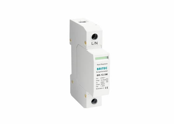 Clase I+II Iimp 12.5ka Spd Relámpago 1p Protección contra sobretensiones Baja tensión