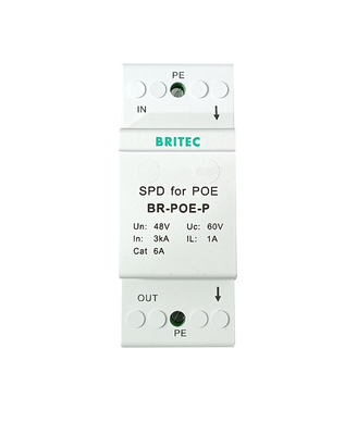 BR-POE-P Protector contra sobretensiones equipos de telecomunicaciones red POE rj45 protección contra sobretensiones
