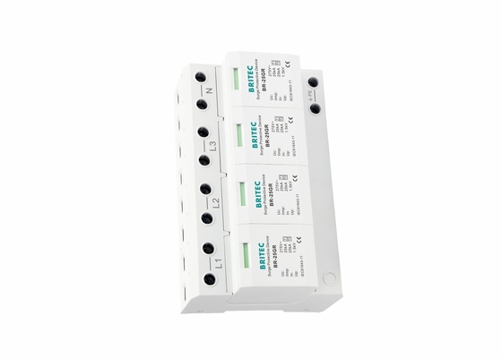 Protector contra rayos de 25kA 4P Tipo 1 Dispositivo de protección contra sobretensiones