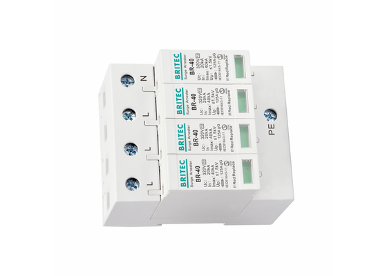 SPD T2 320V 4P 40KA Protector contra sobretensiones tipo 2 Protección contra rayos