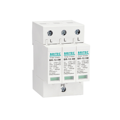 BR-12.5M 1P+1 Equipo eléctrico 50kA 275v T1+T2 Dispositivo de protección contra sobretensiones