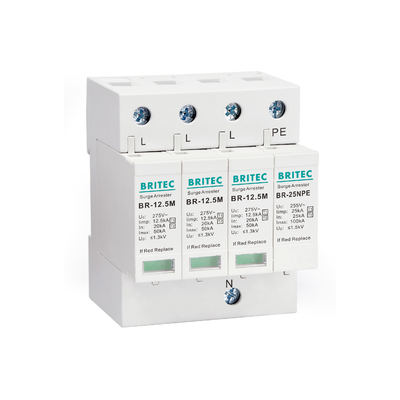 BR-12.5M 1P+1 Equipo eléctrico 50kA 275v T1+T2 Dispositivo de protección contra sobretensiones