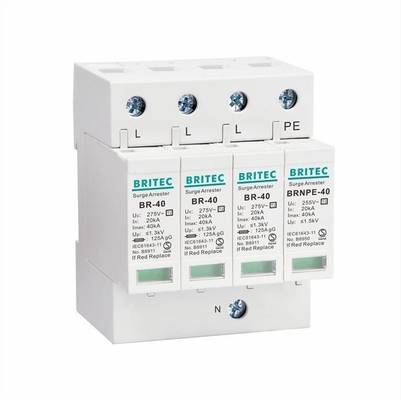 BR-40 3+1 T2 dispositivo de protección contra sobretensiones tipo 2, protector contra sobretensiones, pararrayos, protector contra rayos, absorbedor de sobretensiones, SPD