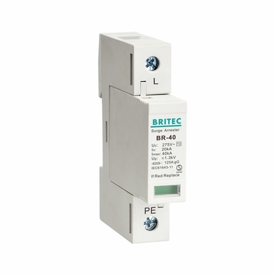 BR-40 3+1 T2 dispositivo de protección contra sobretensiones tipo 2, protector contra sobretensiones, pararrayos, protector contra rayos, absorbedor de sobretensiones, SPD