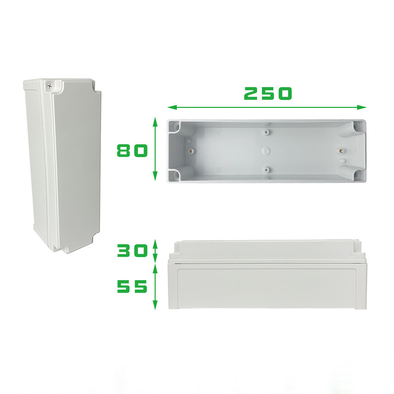 TY-8025085 Cajas de conexión eléctrica al aire libre de plástico ABS Proyecto de unión IP66 Caja de interruptores de recinto