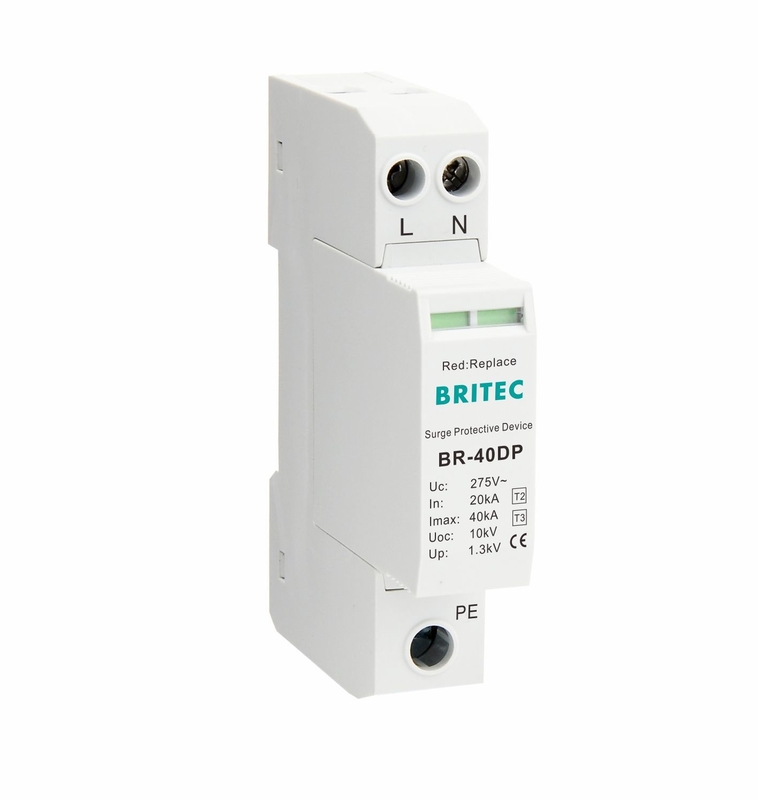 Dispositivo de protección contra sobretensiones de tensión nominal BR-40DP 2P 275v tipo 3 Spd