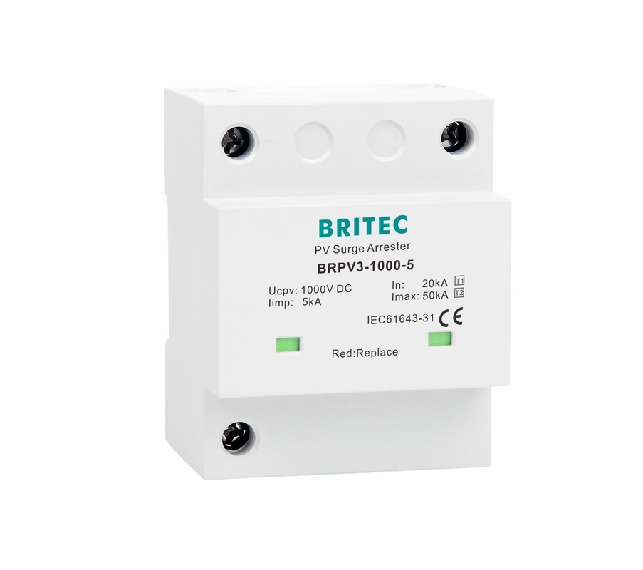 BRPV3-1000-5 T1 50kA DC 1000V 5kA arrestor de sobretensiones PV dispositivo de protección solar contra sobretensiones