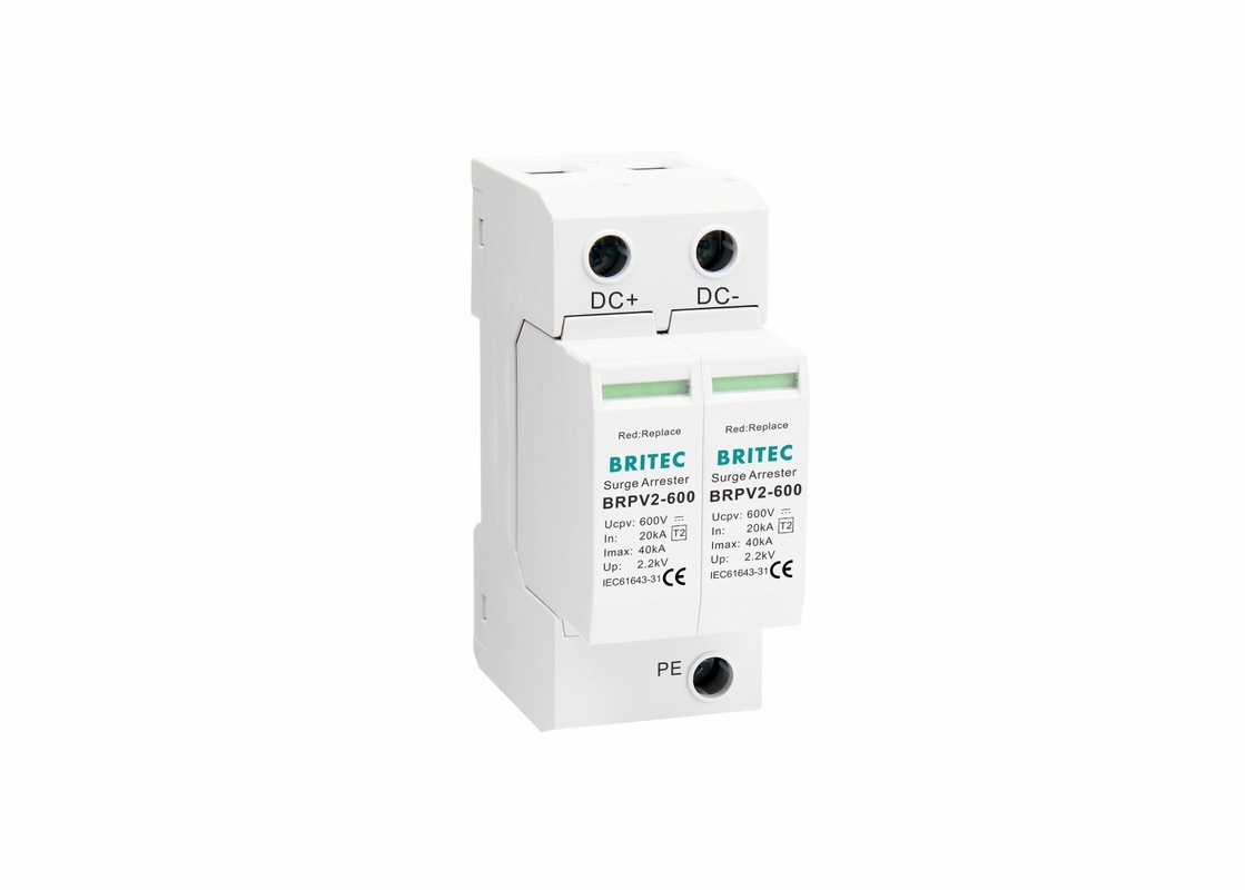 Tipo solar del picovoltio SPD del dispositivo de protección contra sobrecargas de DC 600V - 2 TUV certificados