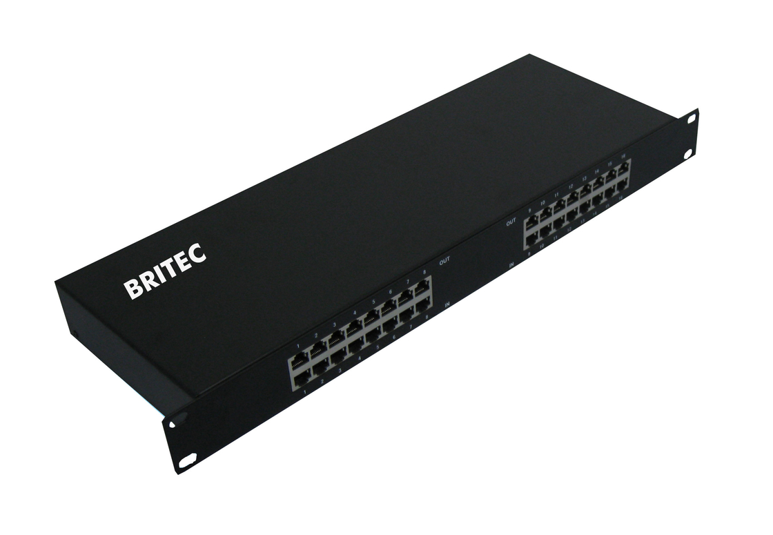 BRRJ45L-16R 1000Mbps/100Mbps RJ45 Protección contra sobretensiones Red de montaje de rack protección contra sobretensiones Ethernet protección contra rayos Ethernet