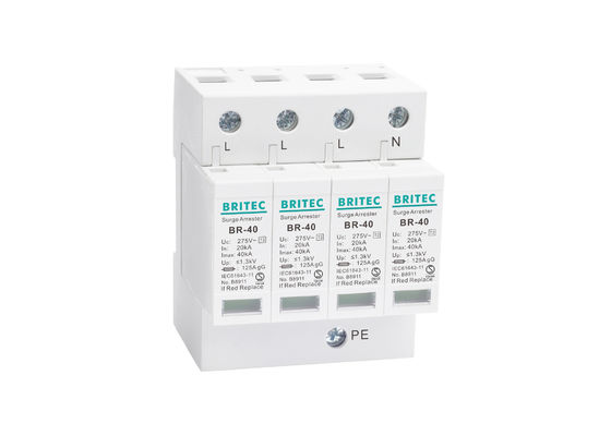 40kA fabricante de material eléctrico trifásico Plastic Thunder Arrester de la CA SPD
