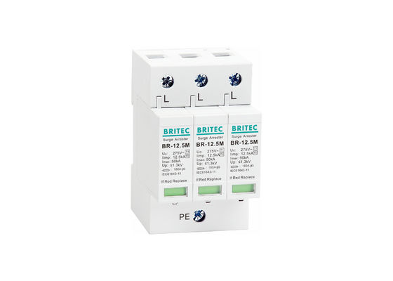 Clase B+C de los pararrayos de la oleada de la CA 12.5kA BR-12.5M 275V T1+T2 de BRITEC