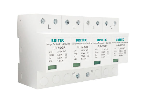 dispositivo de protección contra sobrecargas del poder 275v 50kA tres corriente ALTERNA SPD de las fases 4P