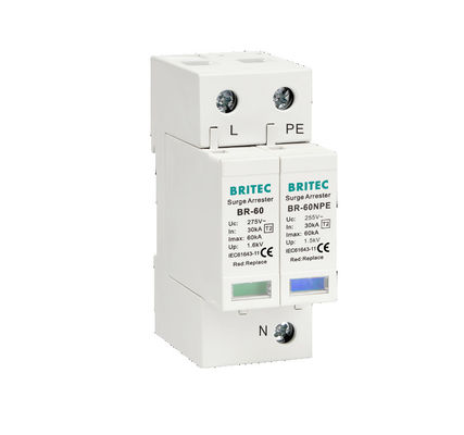 Type2 del pararrayos del dispositivo de protección contra sobrecargas de BR-60 3P SPD