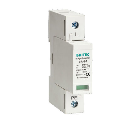 Type2 del pararrayos del dispositivo de protección contra sobrecargas de BR-60 3P SPD