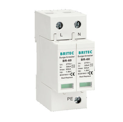 Type2 del pararrayos del dispositivo de protección contra sobrecargas de BR-60 3P SPD