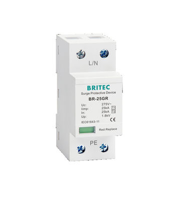 BR-25GR 4P 4P Protector de sobretensiones tipo 1 ac tipo 1 spd spd t1 25ka bloqueador de sobretensiones de clase 1 protector de sobretensiones de potencia de tres fases