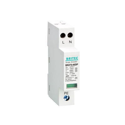 Tipo de dispositivo protector eléctrico de la oleada de BR-40DP 2P 3 protección contra la luz del SPD 275V 40kA