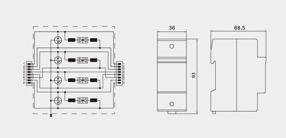 BR-POE-P Arrestador de sobretensiones de señal poe ethernet China Protector de sobretensiones de datos cat 6 48v dispositivos de protección de sobretensiones de ethernet