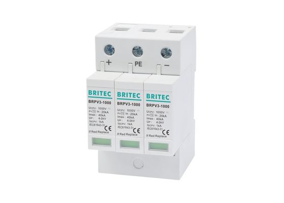 Protector de sobretensiones de poste de la baja tensión 3 del picovoltio 1000V 20ka 40kA ignífugo