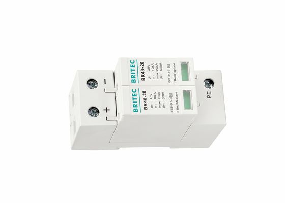Tipo enchufable - pararrayos 2 48V modular DC SPD sobre la protección del voltaje