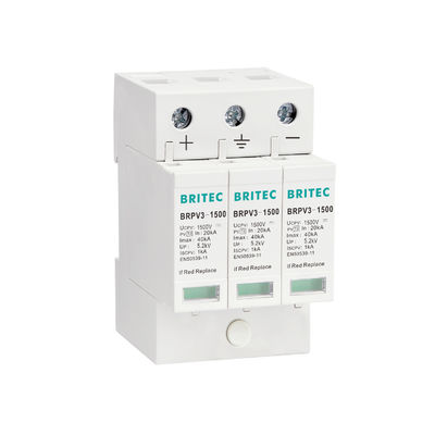 BRPV3-1000-5 T1 50kA DC 1000V 5kA Tipo 1+2 Protector de sobretensiones fotovoltaicas arrester de sobretensiones dispositivo de protección solar contra sobretensiones t1 t2 dc SPD SPD fotovoltaico