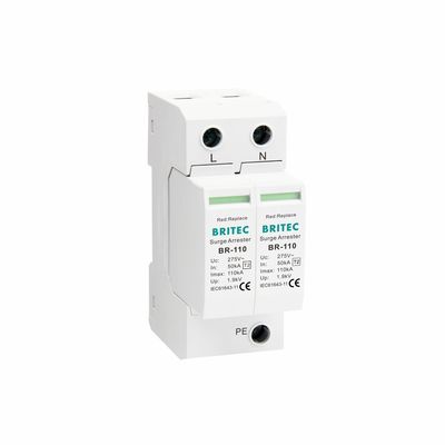BR-110 4P OEM Tipo 2 Protector contra sobretensiones 275v Dispositivo de protección contra sobretensiones arrester de varistor SPD arrester de sobretensiones de 4 polos