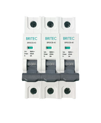 BRSCB-40 3P OEM ODM SPD Dispositivo de protección contra sobretensiones Protector de espalda Protector de respaldo Spd