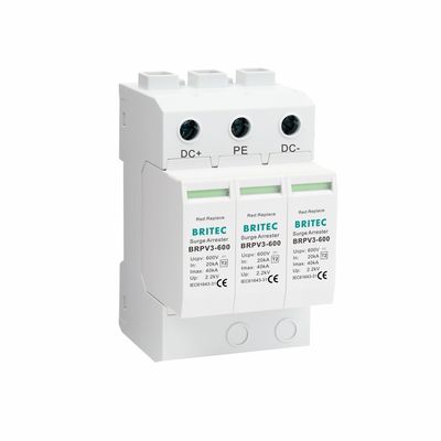 BRPV3-1500 Corriente de descarga de 40kA enchufable Modular Dispositivo de protección contra sobretensiones de corriente continua Dispositivo de protección contra sobretensiones de corriente continua