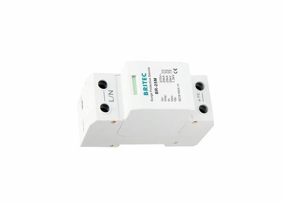 Protector de sobretensiones de la CA de los dispositivos de protección contra sobrecargas del tipo 1 +2+3 25kA 1 poste