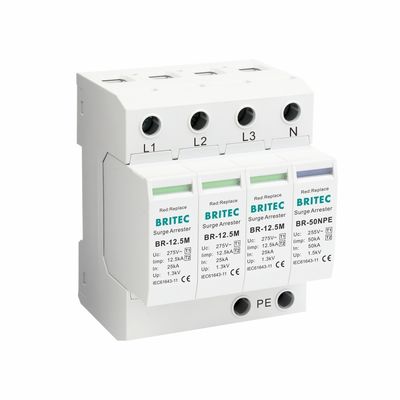Dispositivo de protección contra sobretensiones BR-12.5M 4P Tipo 1 spd protector contra sobretensiones ac tipo 1 12.5ka spd tipo 1 spd Überspannung 12.5ka supresor de sobretensiones dispositivo de protección contra sobretensiones industrial