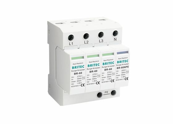 Dispositivo de protección contra sobretensiones de 275V 60KA con tipo 3+NPE para protección contra rayos