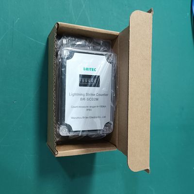 BR-SC02M Contador de golpes de corriente eléctrica Contador de golpes de rayos 0~999,999 eventos Contador de golpes de luz Dispositivo para protección contra rayos