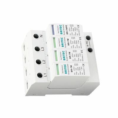 Protector contra sobretensiones AC SPD AC 3P+NPE 275V Iimp:7kA Protección contra rayos para el hogar Dispositivo de protección contra sobretensiones de baja tensión